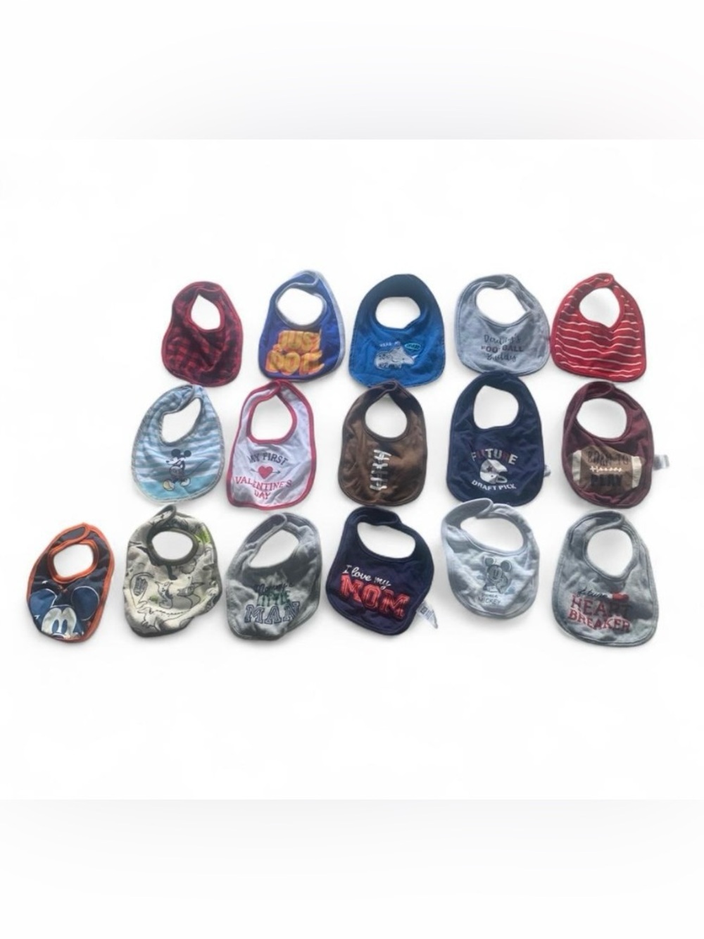 Bundle of 15 bib baby boy printed maximalism